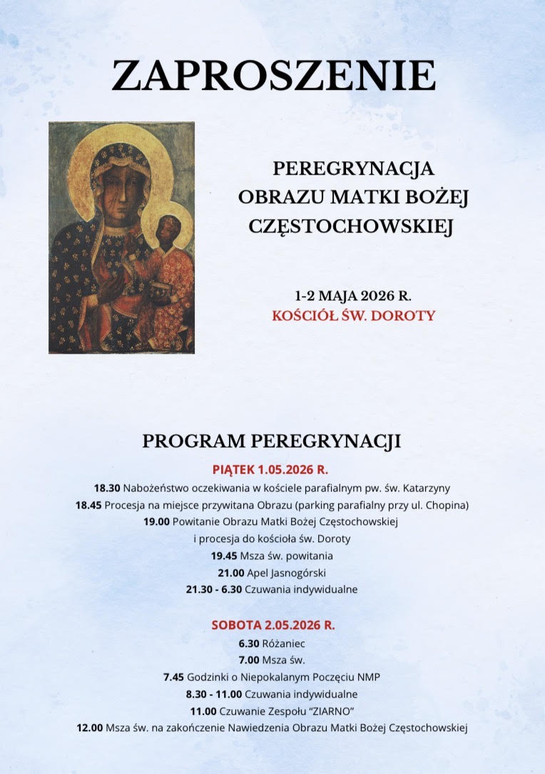 Peregrynacja kosciol św Doroty